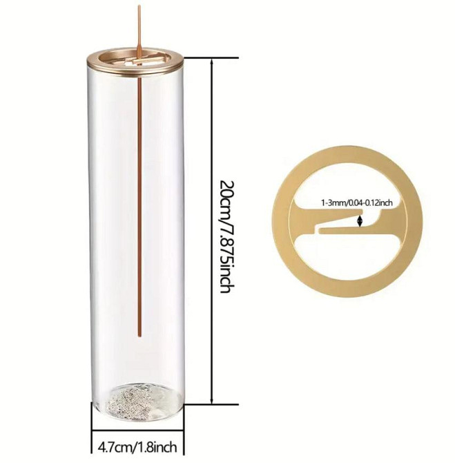 Стеклянный держатель для ароматических палочек с поддоном Декор для дома, йоги, медитации (1 шт) Киев - изображение 2