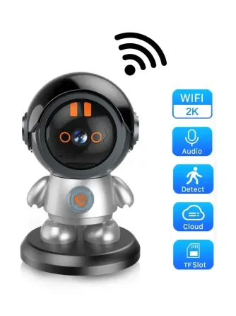 Поворотная беспроводная видеокамера Wi-Fi-видеоня 2K ART 8936 с датчиком движения и поворотом на 355 градусов Коломия