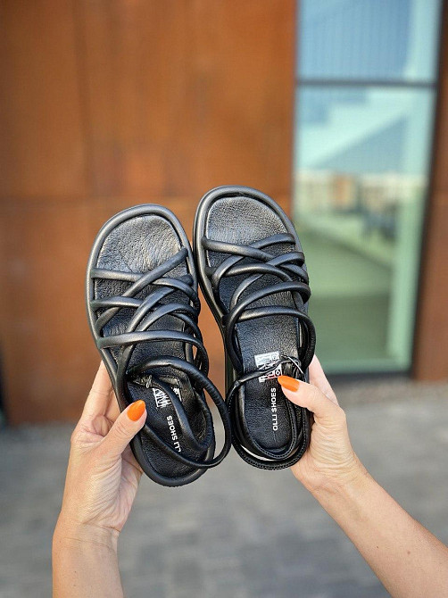 Olli Босоніжки жіночі OLLI Л-1-0110 чорні (літо, шкіра натуральна) (5267) Коломия - фото 7