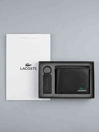Чоловіче шкіряне портмоне з брелком Lacoste (1722-2) Київ