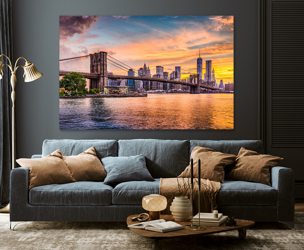 Картина холст в гостиную / спальню  Бруклінський міст      MLP_213 90х180см Киев - изображение 3