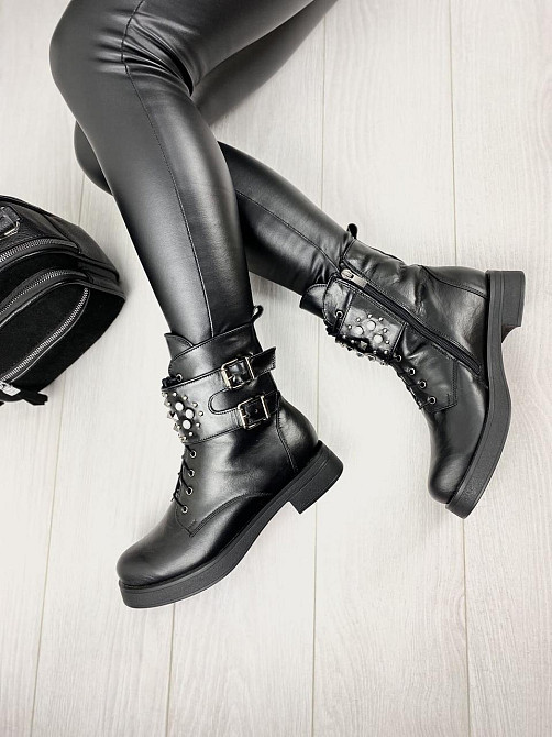 Черевики жіночі M.KRAFT чорні натуральна шкіра зима 38р.39р. (2509) Коломия - фото 3