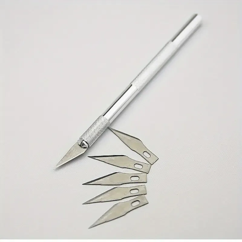 Канцелярский нож-скальпель с 5 сменными лезвиями Киев - изображение 7