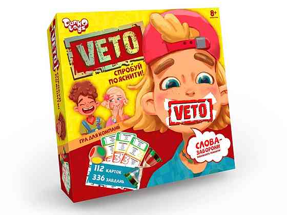 Настільна розважальна гра "VETO" укр (10), шт Київ