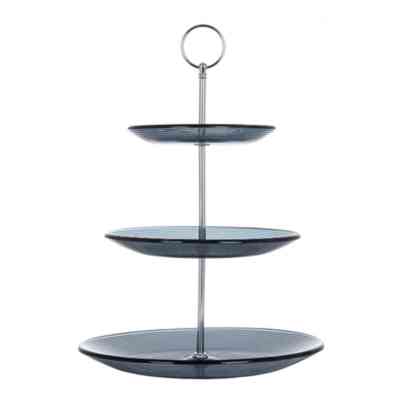 Фруктовница Viva Monaco Триярусна 25 / 20 / 15 см Чорна (S3020T/S3-Black) Винница