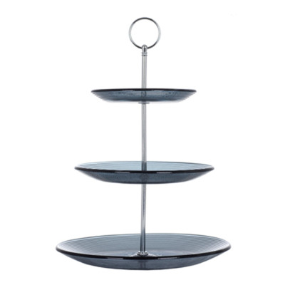 Фруктовница Viva Monaco Триярусна 25 / 20 / 15 см Чорна (S3020T/S3-Black) Винница - изображение 2