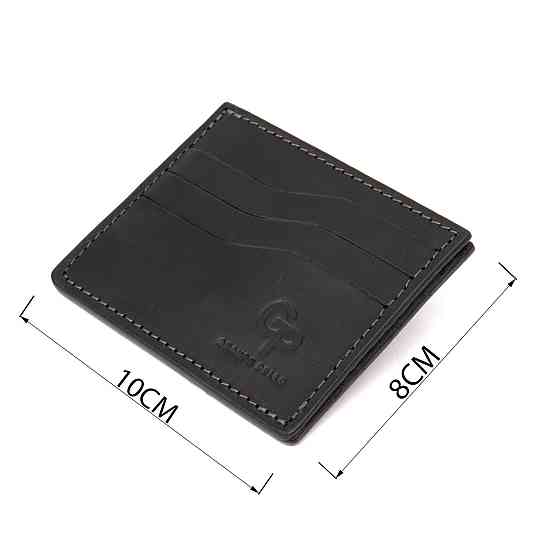 Практичний шкіряний картхолдер GRANDE PELLE 11499 Чорний Київ