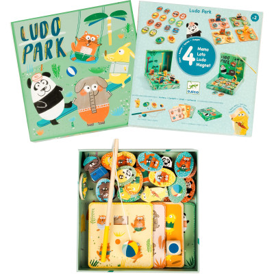 Настільна гра Djeco Набір ігор 4 в 1 Лудопарк (DJ01698) Вінниця - фото 4