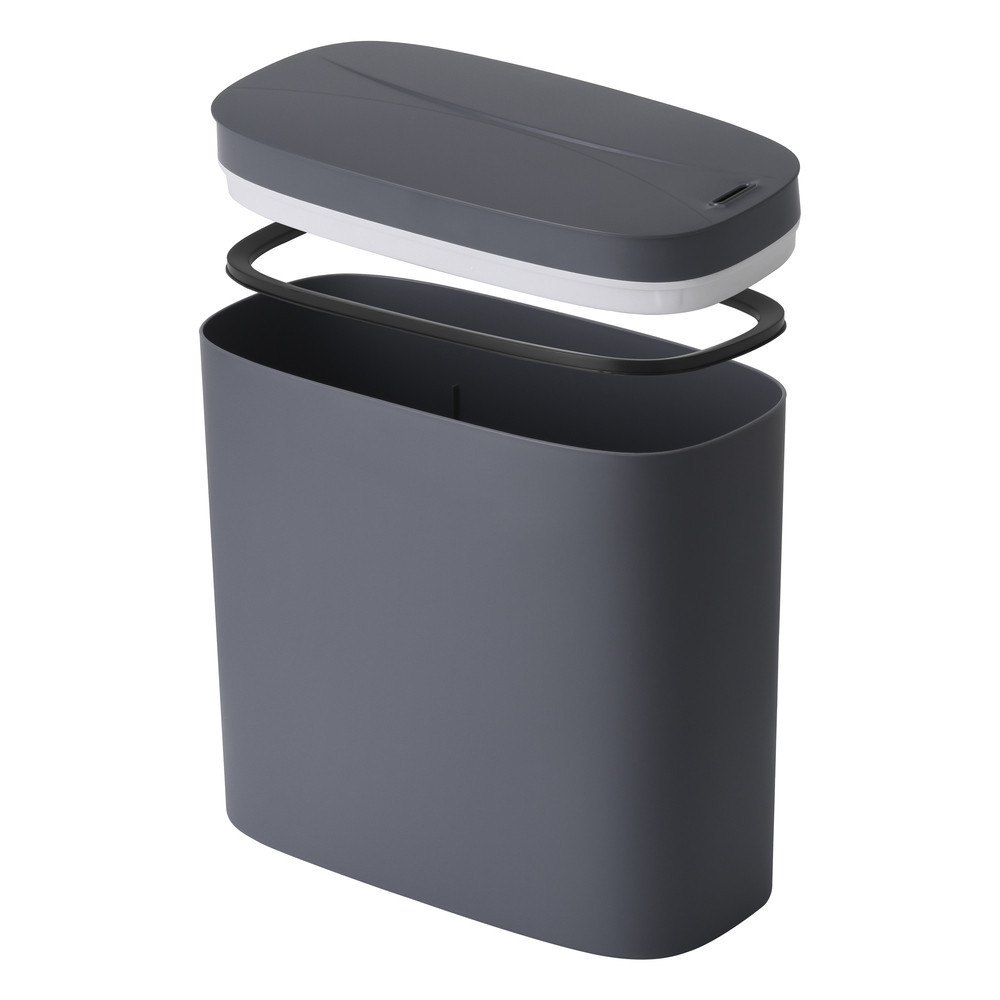 Відро для сміття сенсорне овальне Mixxus Flat-TC0109 Graphite 9 л колір графіт (MI7075) ( 38829 ) Харьков - изображение 12