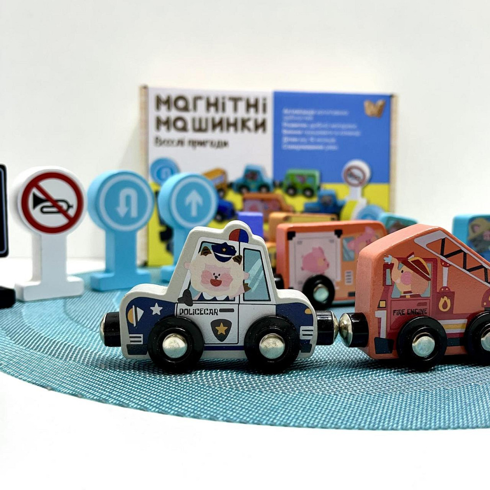 Набір Магнітні машинки 10шт з аксесуарами (49325) Чернигов - изображение 2