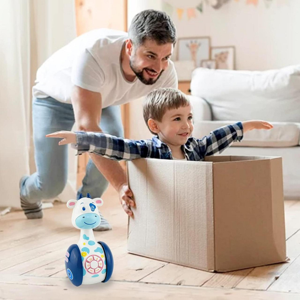 Іграшка музична інтерактивна Auptiouet мод.1 синя навчальна корова з музикою підсвічуванням розвивальна для дітей 1-4 роки Київ - фото 7