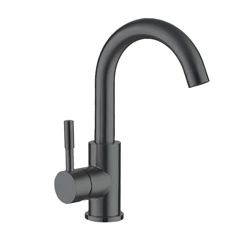 Графитовый смеситель для умывальника Mixxus SUS-011-B (MI5906) Харьков - изображение 1