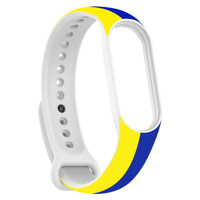 Ремінець до фітнес браслета Armorstandart для Xiaomi Mi Band 7/6/5 New Style Blue - Yellow (ARM61907) Вінниця - фото 1