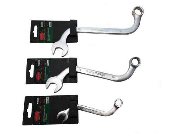 Ключ ріжково-накидний S-подібний 13 мм тримачі ROCKFORCE RF-76113A Одеса