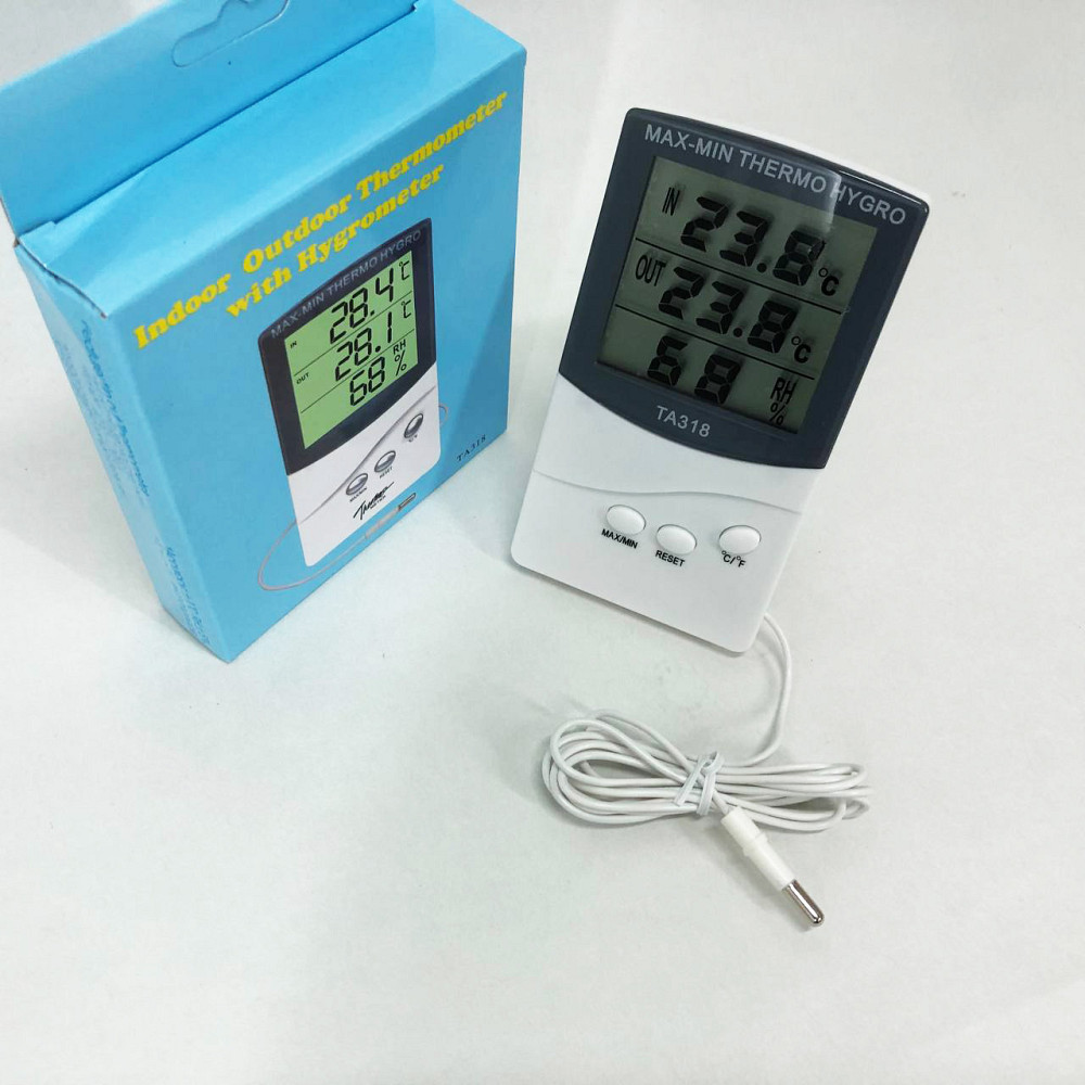 Годинник із дисплеєм температури та вологості повітря TA, Прилад термометр гігрометр ED-58 Львів - фото 7