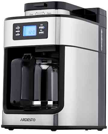 Кавоварка ARDESTO крапельна Steel Collection 1.2л, зерно + мелена, дисплей, сріблясто-чорний Київ