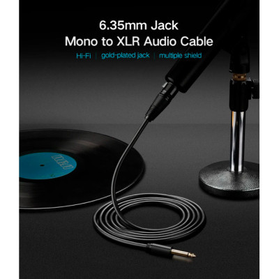 Кабель мультимедійний 6.35mm M to XLR F 2.0m AV131 black Ugreen (20719) Вінниця - фото 3