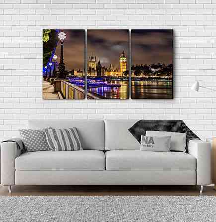 Модульная картина Ночной Город Аrt-90_3А Киев