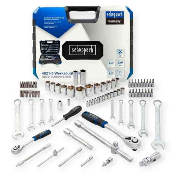 Набір інструменту 1/2", 1/4" 82 шт з бітами, ключами Scheppach Мукачево
