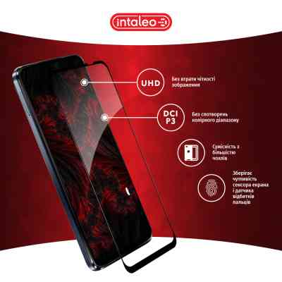 Стекло защитное Intaleo Full Glue Moto G54 Black (1283126582431) Винница