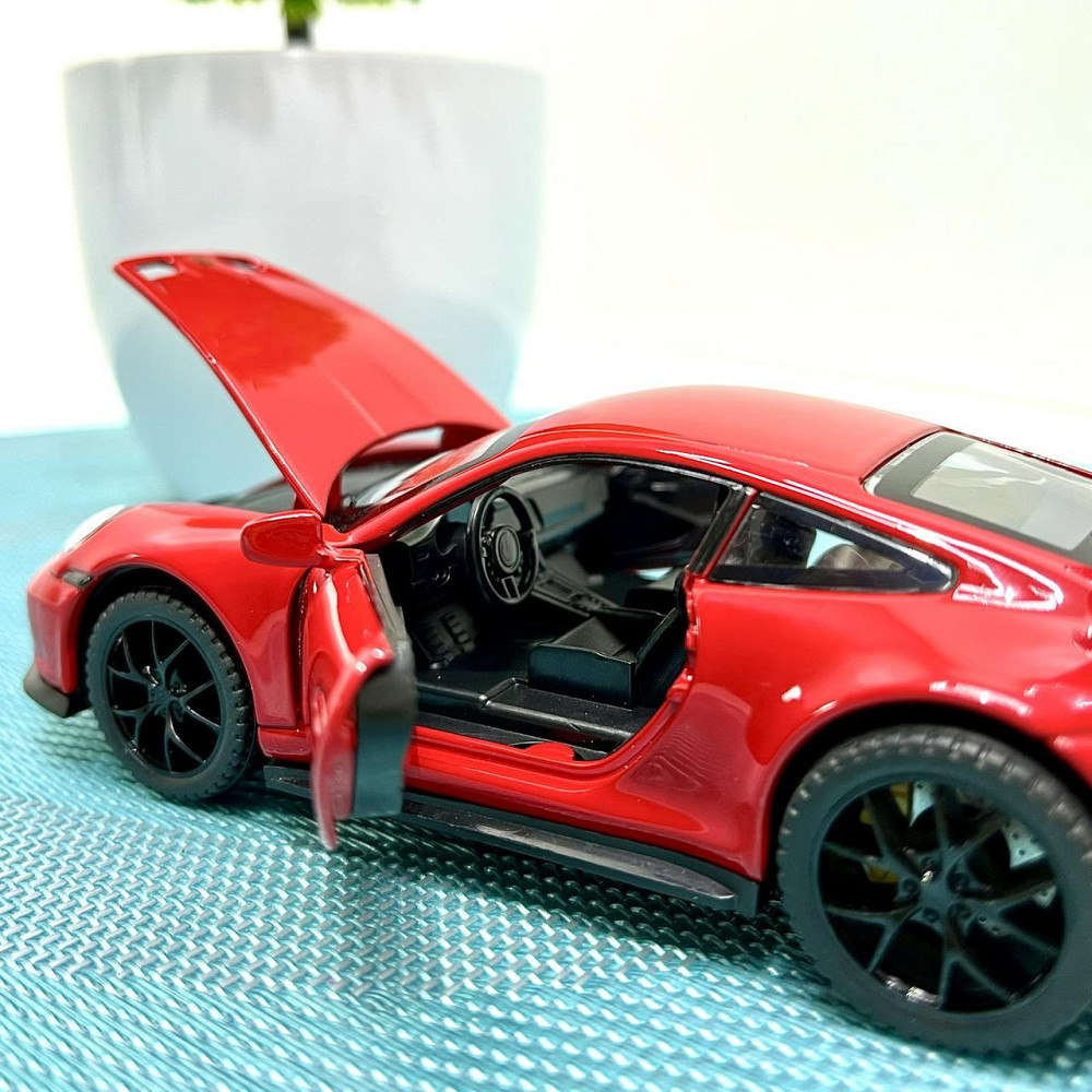 Машинка металева АвтоЕксперт Porsche 911 1:32 світло/звук 15см Червона (14772) Чернігів - фото 9