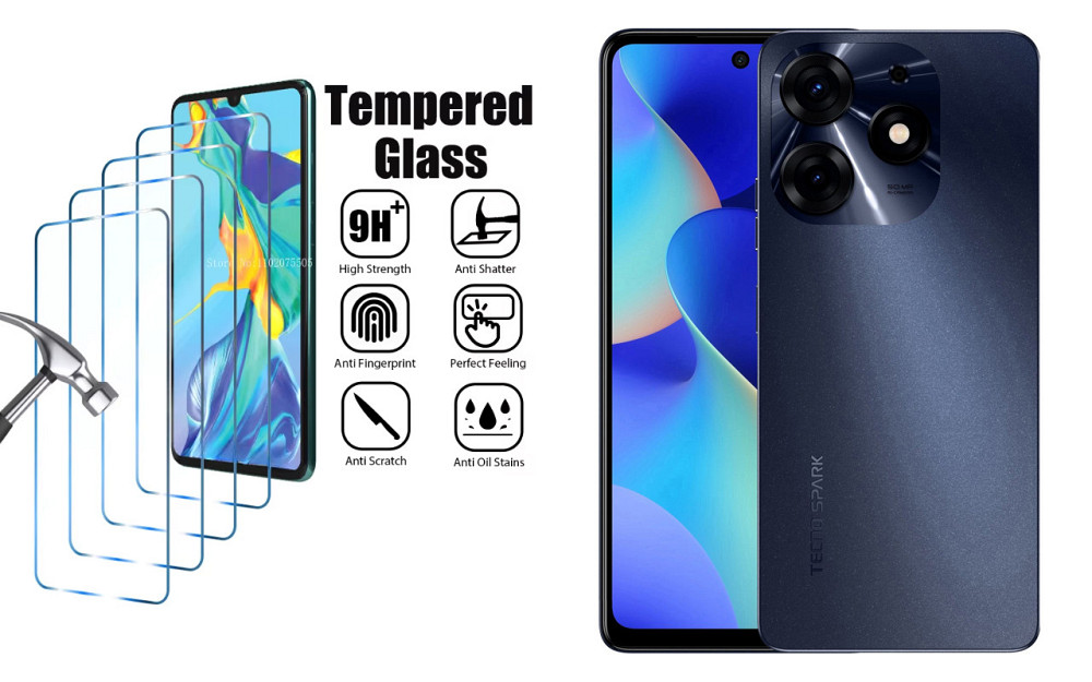 Захисне скло ArmorGlass для Tecno Spark 10, Spark 10 5G – стійке до подряпин та ударів Київ - фото 1