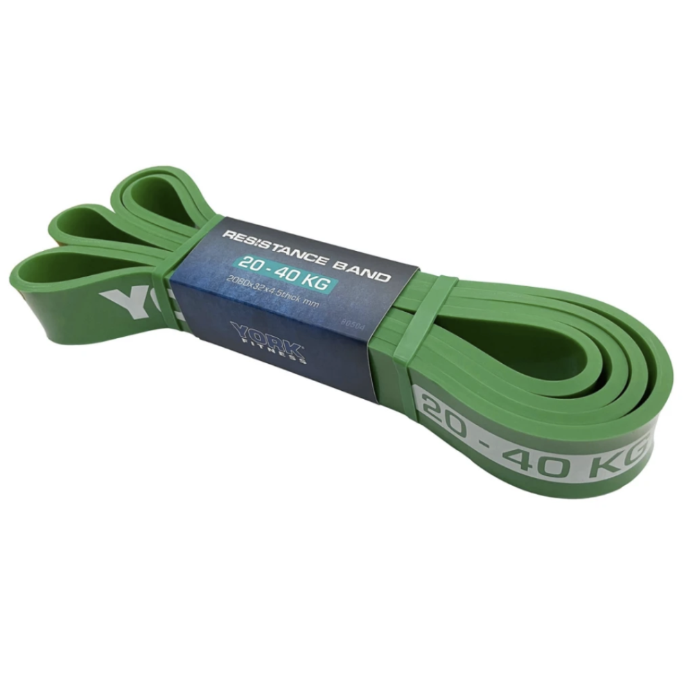 Резинка для фітнесу York 20-40кг - 2080x32x4,5 мм, зелений Київ - фото 4