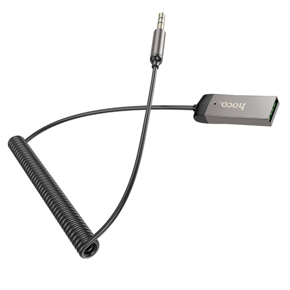 Bluetooth-ресивер HOCO E78 Benefit car AUX BT receiver with cable Black Metal Gray (6942007605663 ) Київ - фото 2