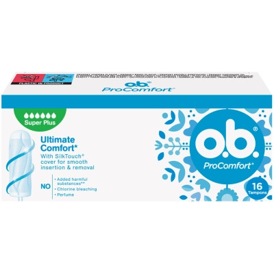 Тампоны o.b. ProComfort Super Plus 16 шт. (3574660607567/3574661331157) Винница - изображение 1