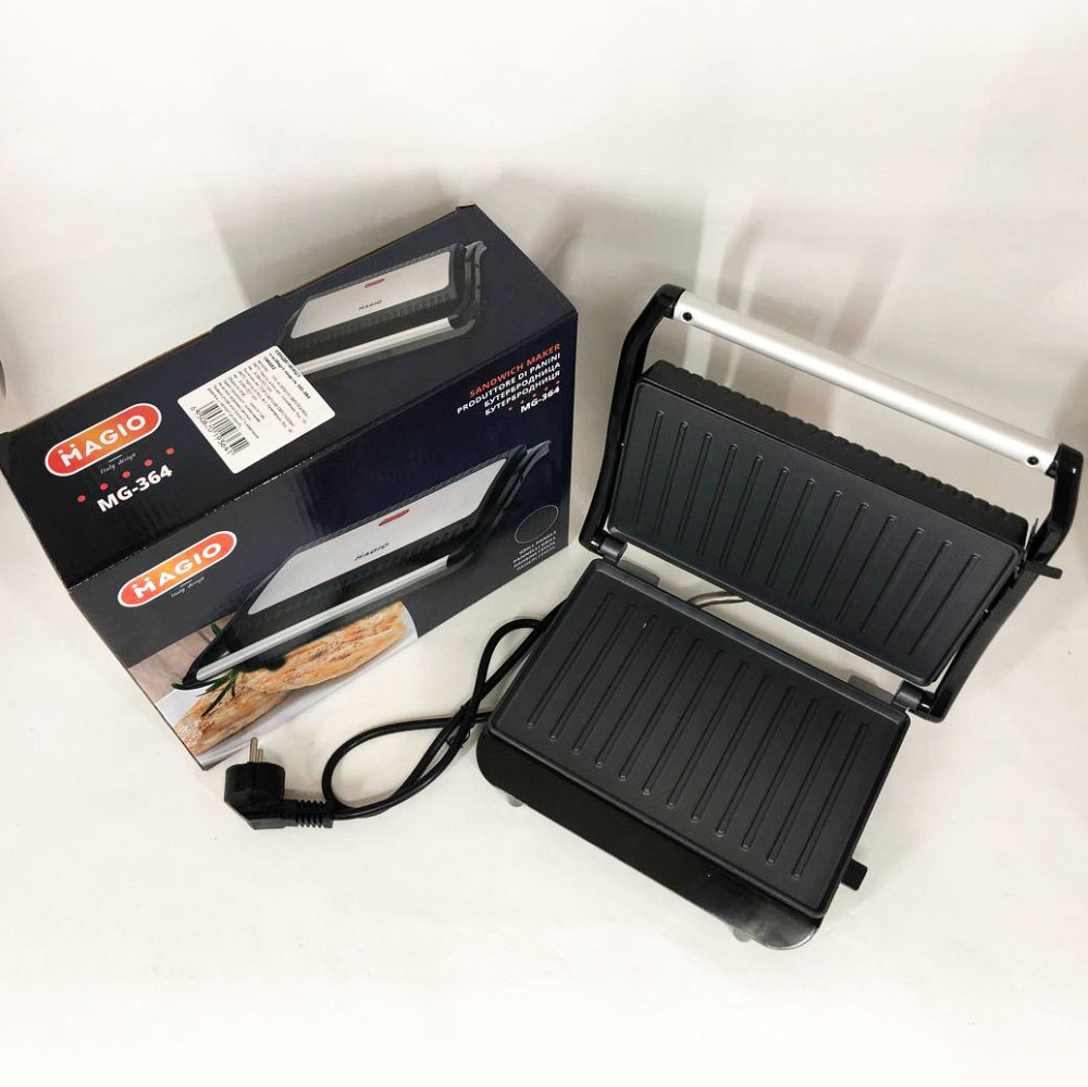 Настільний гриль для гамбургерів електричний Magio, Електрогри для м'ясних страв Грильниця стейків EB-90 Львів - фото 13