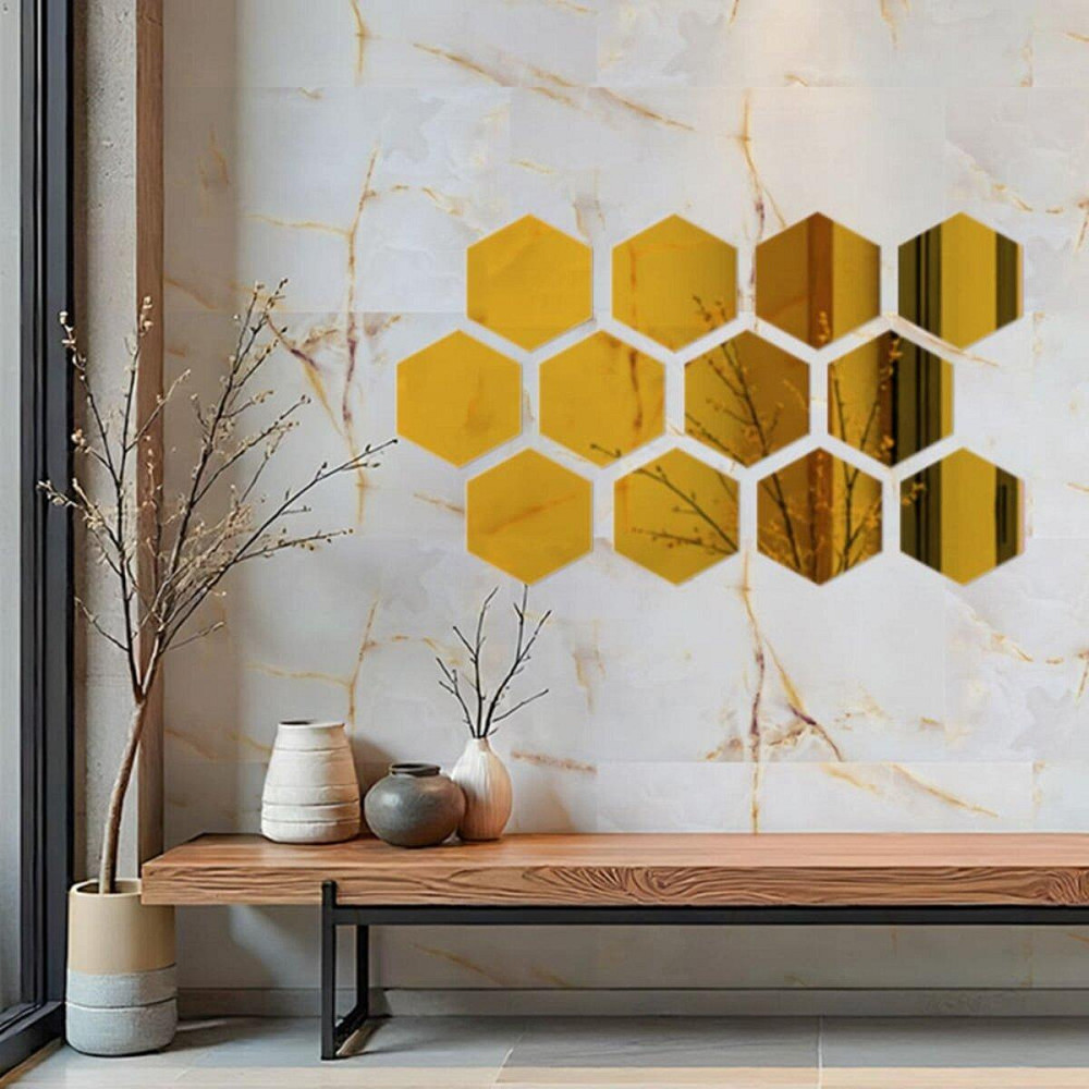 Золотой акриловый зеркальный декор, 12 штук Киев - изображение 5