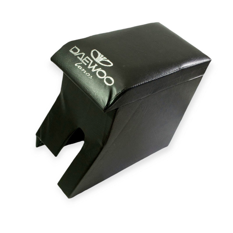 Подлокотник daewoo lanos черный с вышивкой (кожзам) Мукачево - изображение 1