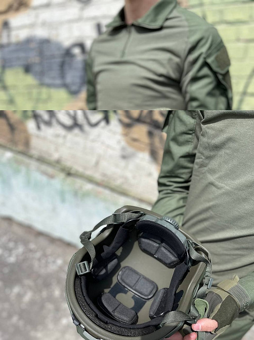 FAST HELMET IIIA OLIVE БАЛІСТИЧНИЙ ШОЛОМ БЕЗ ВУХ ХАКІ Киев - изображение 5