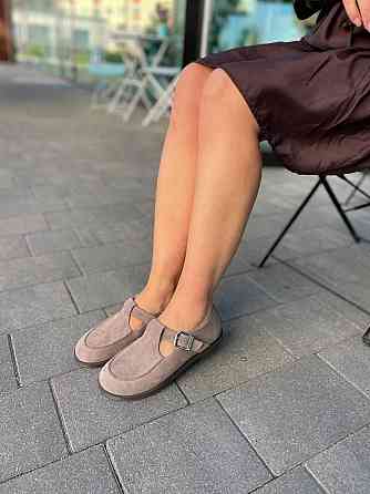 Vanessa Стильні замшеві лофери жіночі з ремінцем T-304-05 капучино весна-осінь р. 36-40 / Лофер Коломия