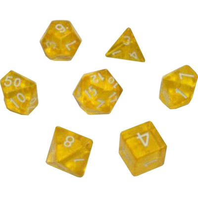 Набор кубиков для настольных игр Games 7 Days Transparent 7 Dice Set - Yellow (g7dtran04) Винница - изображение 1
