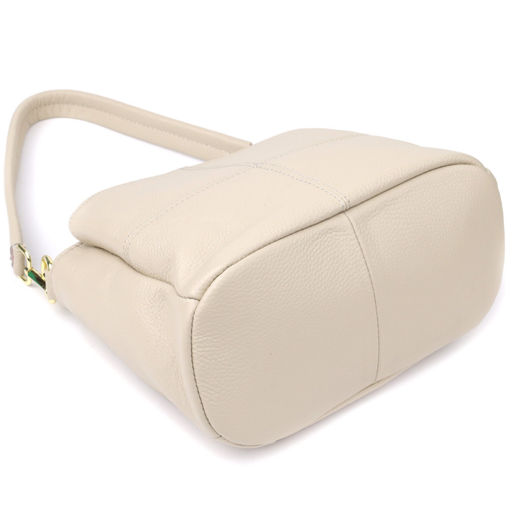 Женская кожаная сумка с тремя секциями Vintage 22980 Белый Киев - изображение 6