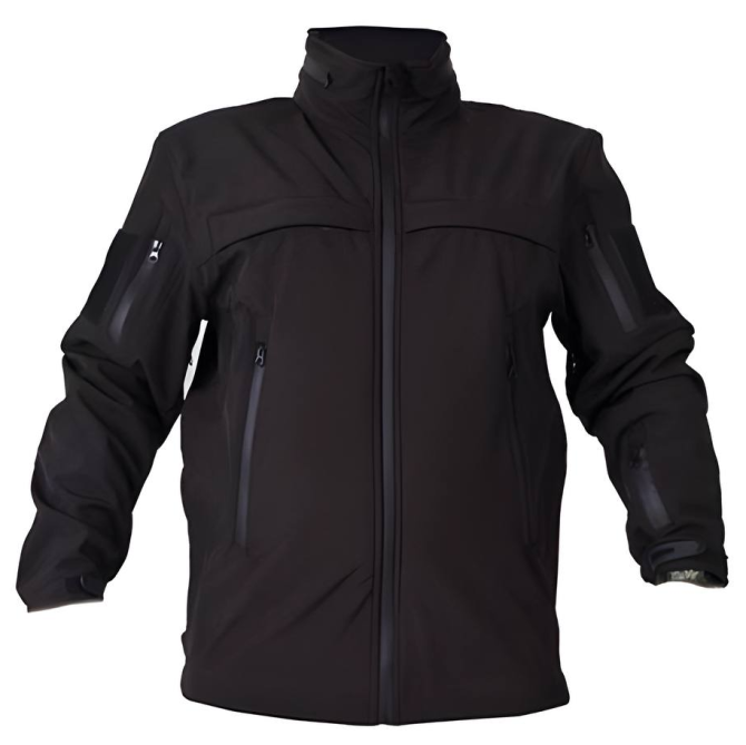 Армейская мужская куртка с капюшоном Soft Shell Черный, XXL Винница - изображение 1