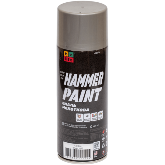 Belife краска Hammer №1600 серебро 400 мл Харьков