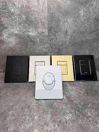 Панель змиву KOER KT-0607-12 157x198x3mm пластикова, кнопка квадратна (колір матове золото) (KR5715) Київ