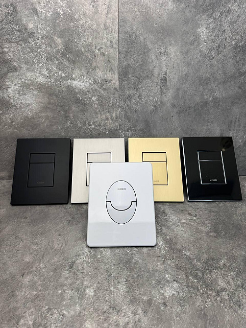 Панель змиву KOER KT-0607-12 157x198x3mm пластикова, кнопка квадратна (колір матове золото) (KR5715) Київ - фото 5
