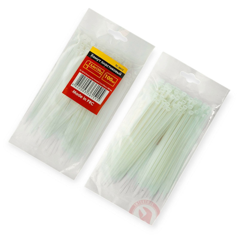 Хомут 350 x 4,8 білий пластиковий Мукачево - фото 1