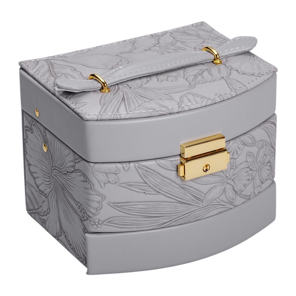 Скринька для прикрас з еко шкіри 3 яруси із замком органайзер для ювелірних виробів HP-5-23G Київ - фото 5