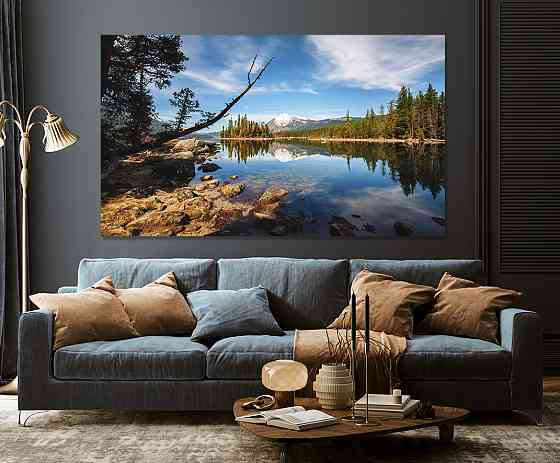 Картина холст у вітальню / спальню   Гірська ріка      MLP_62 ( 60х30см ) 90х180см Київ