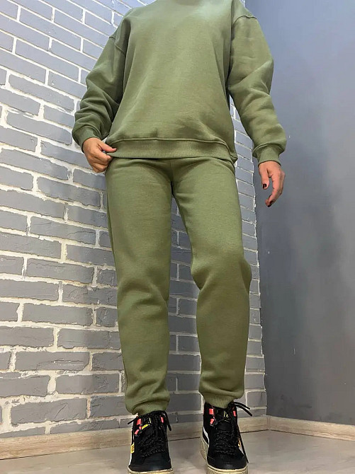 Світшот жіночий Pepper&mint 24-14 базовий простий подовжений оверсайз хакі, хакі, S Київ - фото 4