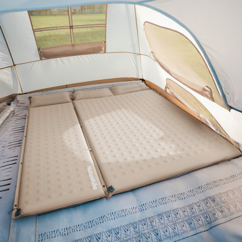 Килимок надувний із подушкою Naturehike CNK2550WS025 60 мм Зелений Київ - фото 7