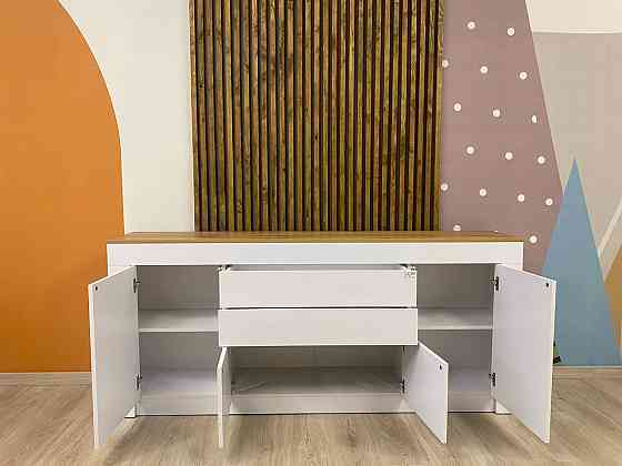 Великий комод LION Ларрі-2 Нiмфея альба/Дуб сонома (LION-041064) ТОП Львів