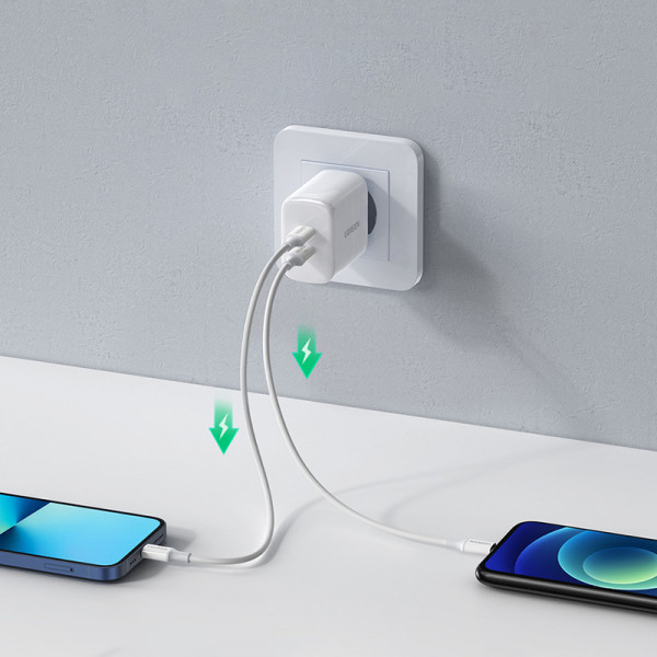 Зарядний пристрій 2xUSB 40W PD (2xType-C) PD CD243 Ugreen Білий (10343) Киев - изображение 5