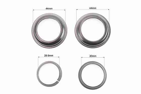 Кермова колонка 1-1/8" (44/28,6x44/30) безрізьбової вилки, напівінтегровані, висока, чорний H117DM Київ