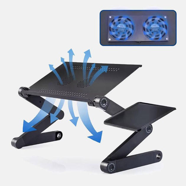 Портативный складной столик в кровать для ноутбука Laptop Table T8, Стол для ноутбука на коленях TN-58 Львов - изображение 9