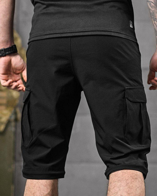 Стрейчевые летние такатические штаны-шорты PARADOX черные ДЛ6297 Одесса - изображение 20